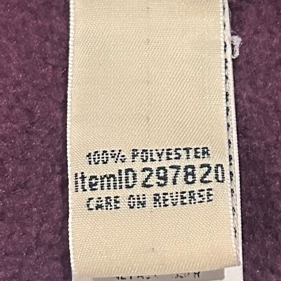 LL Bean Woman’s Winter Fleece Elderberry Robe Double Zipper Pockets Size M - Picture 10 of 13